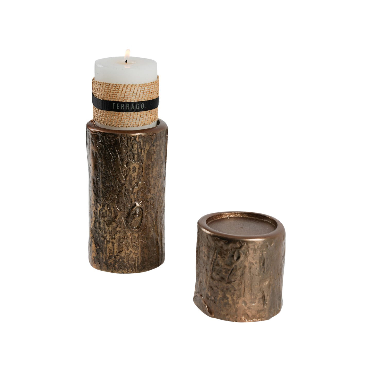 Lustre Log Candle Stand