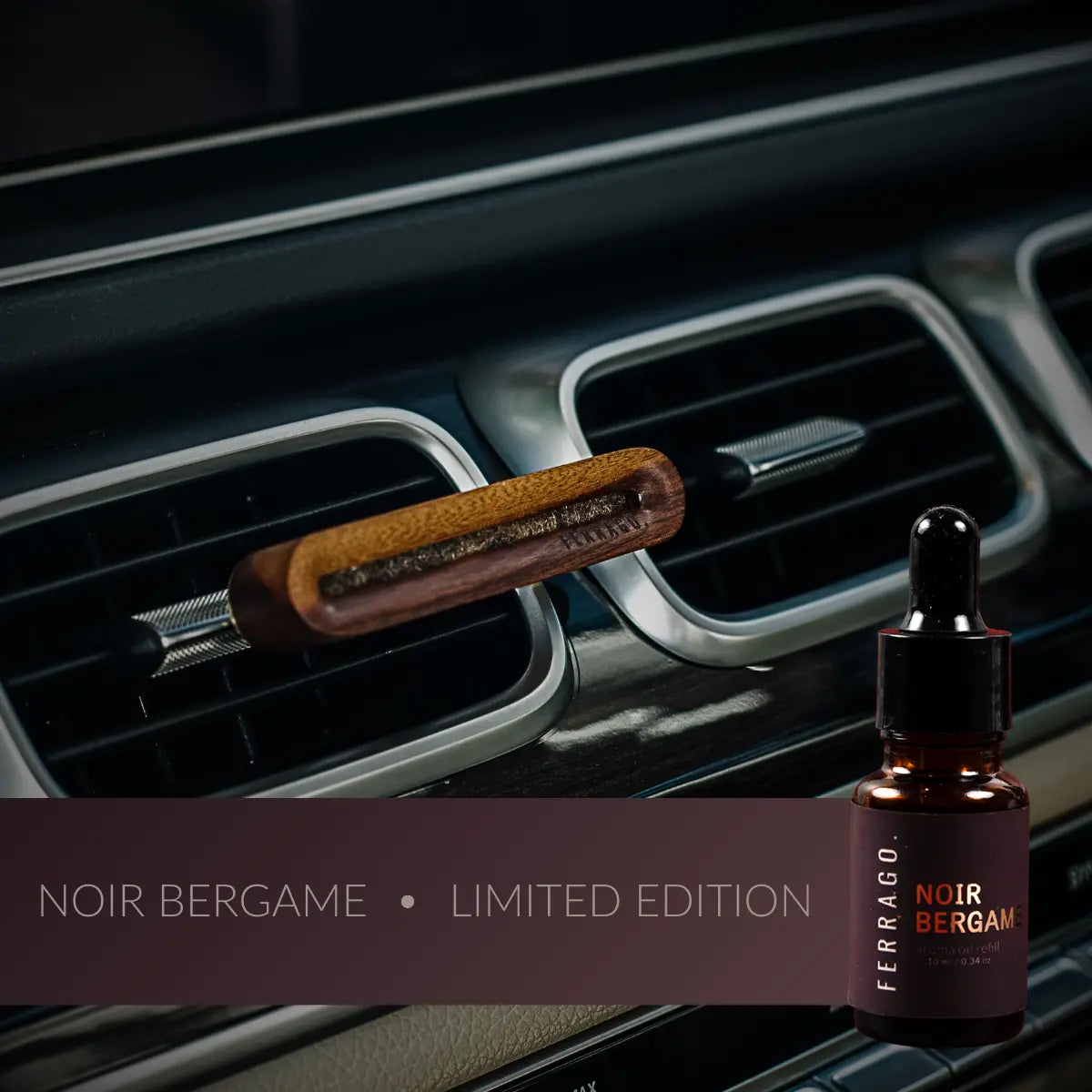 Groove Car Diffuser- Noir Bergame (Limited Edition)