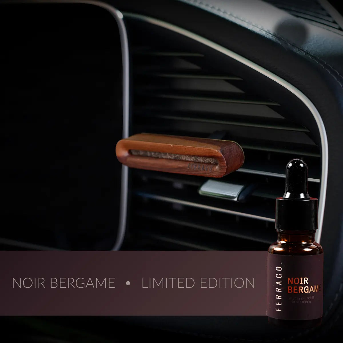 Groove Car Diffuser- Noir Bergame (Limited Edition)
