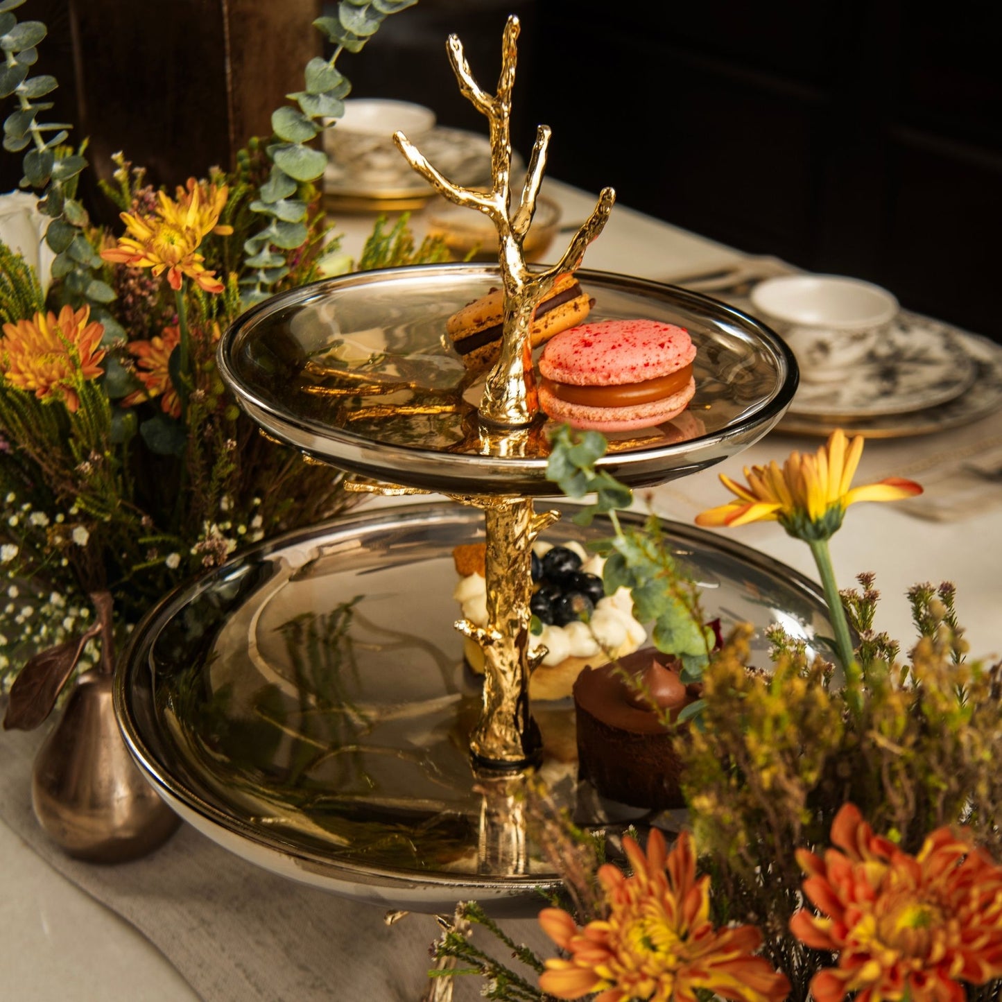 Opulent Radiance Tiered Tray