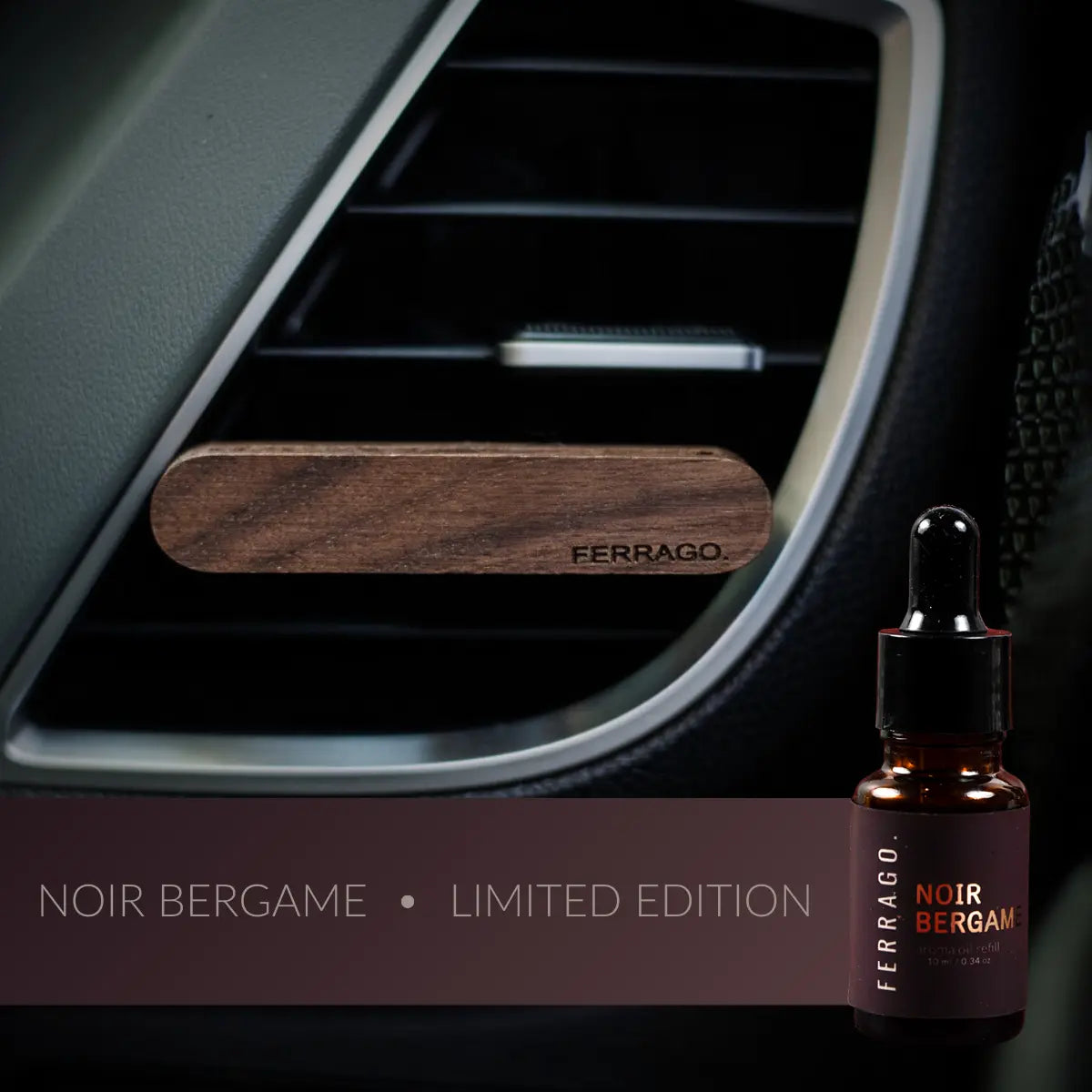 Verve Car Diffuser- Noir Bergame (Limited Edition)